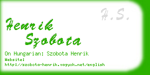 henrik szobota business card